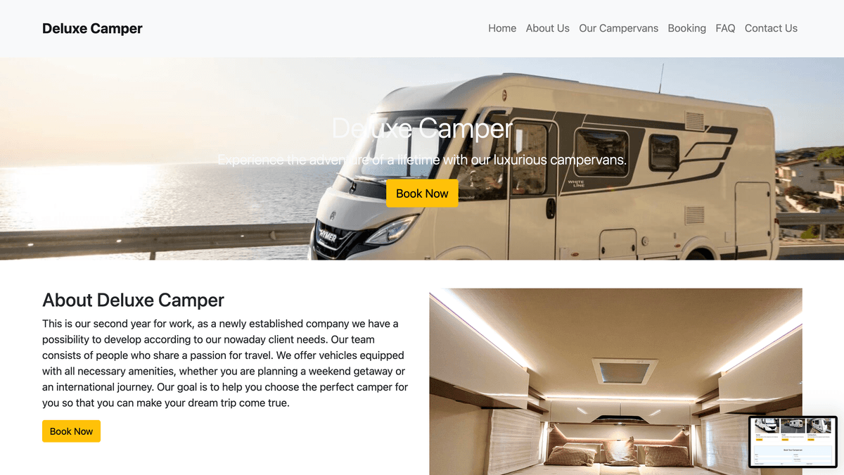 Deluxe Camper rental company