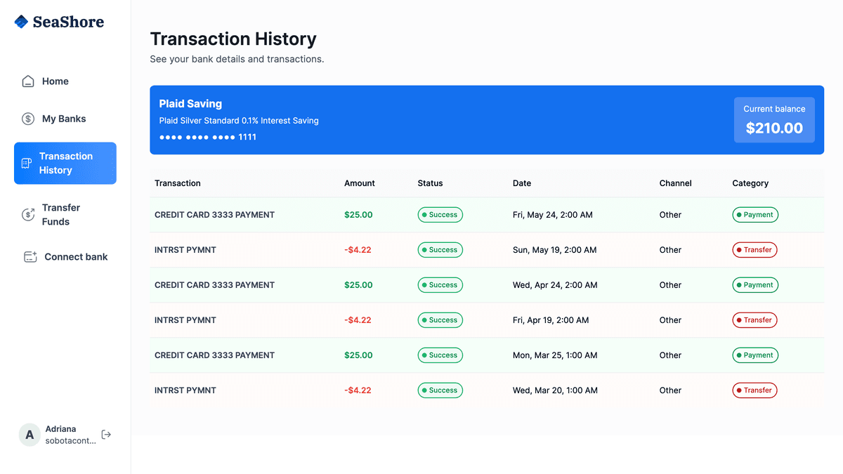 SeaShore Online Banking App